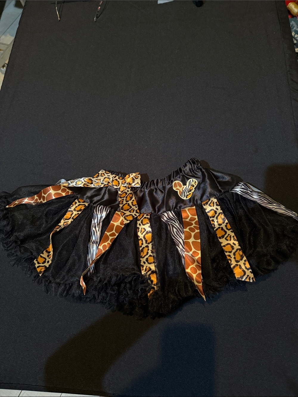 Disney Black and Brown Animal Print Tutu Skirt